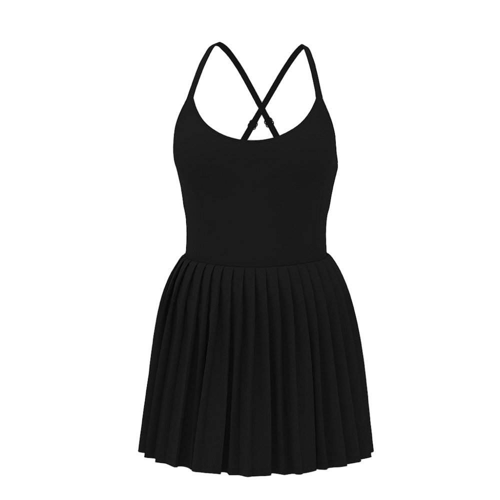 Victoria's Secret PINK New Large Black Pleated Skirt Shorts Tennis Mini Dress
